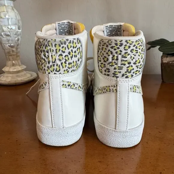 Nike Blazer Mid 77 SE Lemon Leopard Womens 10 White - Picture 10 of 14
